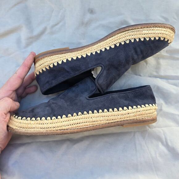 Vince vince. Jalen Loafer Espadrille Women 7.5 M, Coastal Suede Raffia granny - Picture 4 of 8